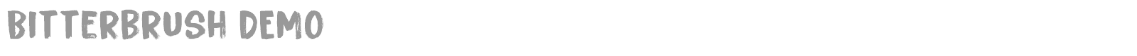 Bitterbrush font preview